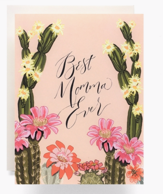 Cactus Bloom Momma Greeting Card