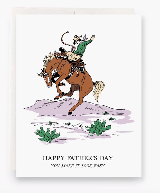 Bucking Bronc Father's Day Greeting Card
